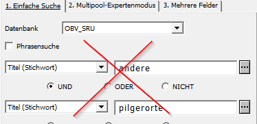 OBV, Einfache Suche, mehrere Felder